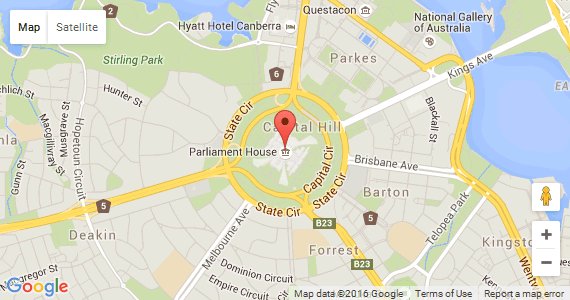 googlemap link for City of Canberra