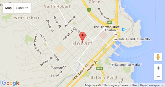 googlemap link for City of Hobart